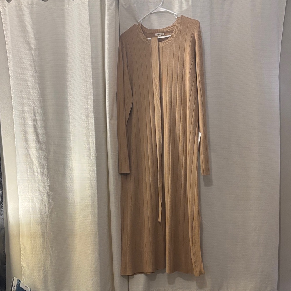Tan Long Sleeve Dress